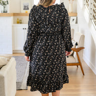 Larissa Long Sleeve Ruffle Hem Dress-Womens-Ave Shops-[option4]-[option5]-[option6]-[option7]-[option8]-Shop-Boutique-Clothing-for-Women-Online
