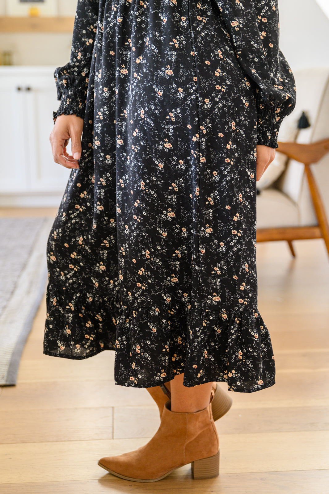 Larissa Long Sleeve Ruffle Hem Dress-Womens-Ave Shops-[option4]-[option5]-[option6]-[option7]-[option8]-Shop-Boutique-Clothing-for-Women-Online