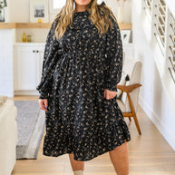 Larissa Long Sleeve Ruffle Hem Dress-Womens-Ave Shops-[option4]-[option5]-[option6]-[option7]-[option8]-Shop-Boutique-Clothing-for-Women-Online