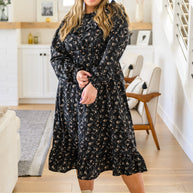 Larissa Long Sleeve Ruffle Hem Dress-Womens-Ave Shops-[option4]-[option5]-[option6]-[option7]-[option8]-Shop-Boutique-Clothing-for-Women-Online