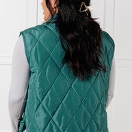 Layering Queen Quilted Puffer Vest in Hunter Green-Layers-Ave Shops-[option4]-[option5]-[option6]-[option7]-[option8]-Shop-Boutique-Clothing-for-Women-Online