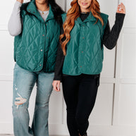 Layering Queen Quilted Puffer Vest in Hunter Green-Layers-Ave Shops-[option4]-[option5]-[option6]-[option7]-[option8]-Shop-Boutique-Clothing-for-Women-Online