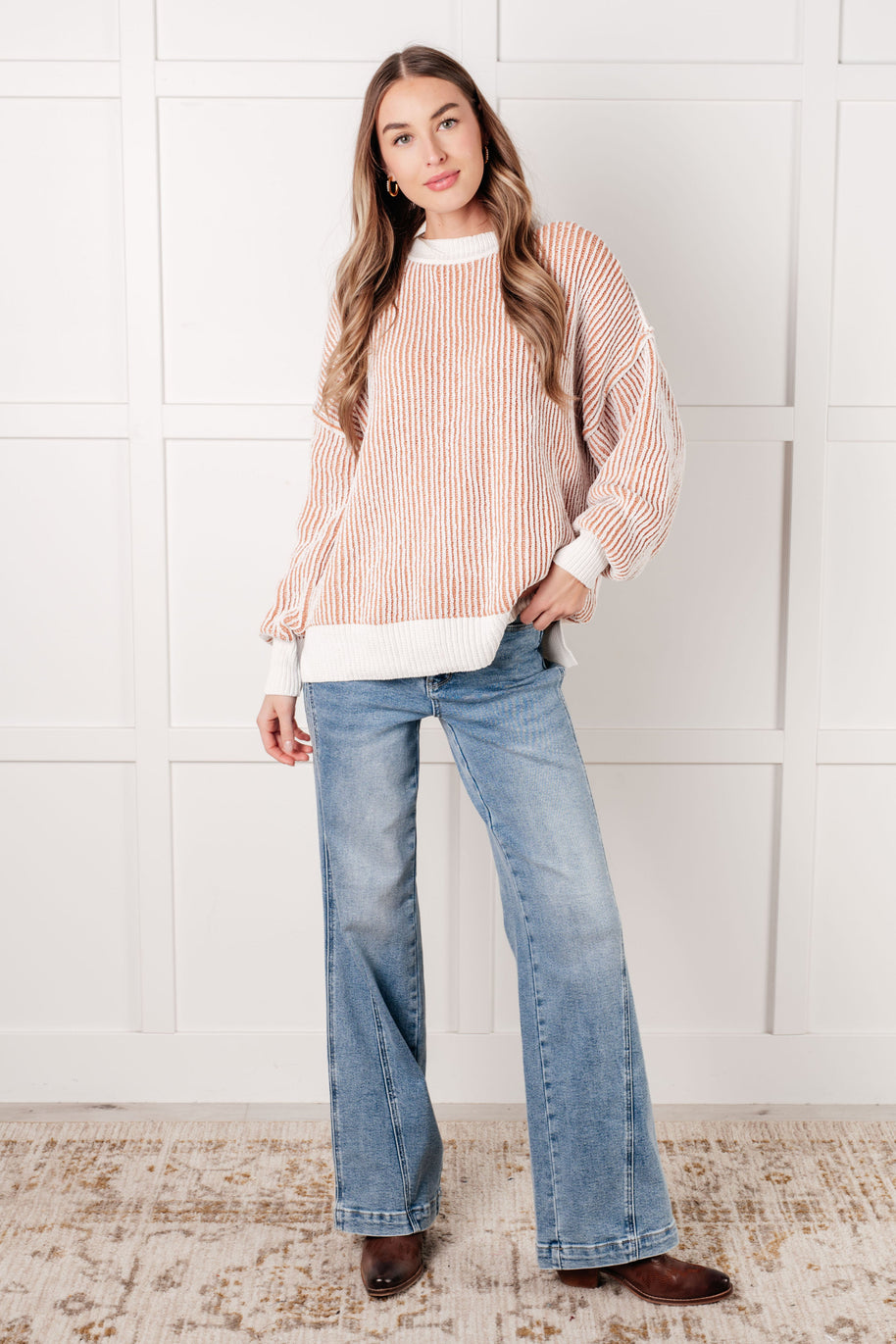 Least High Maintenance Contrast Trim Sweater-Tops-Ave Shops-[option4]-[option5]-[option6]-[option7]-[option8]-Shop-Boutique-Clothing-for-Women-Online