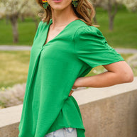 Let's Meet Up Green Blouse-Womens-Ave Shops-[option4]-[option5]-[option6]-[option7]-[option8]-Shop-Boutique-Clothing-for-Women-Online
