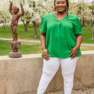 Let's Meet Up Green Blouse-Womens-Ave Shops-[option4]-[option5]-[option6]-[option7]-[option8]-Shop-Boutique-Clothing-for-Women-Online