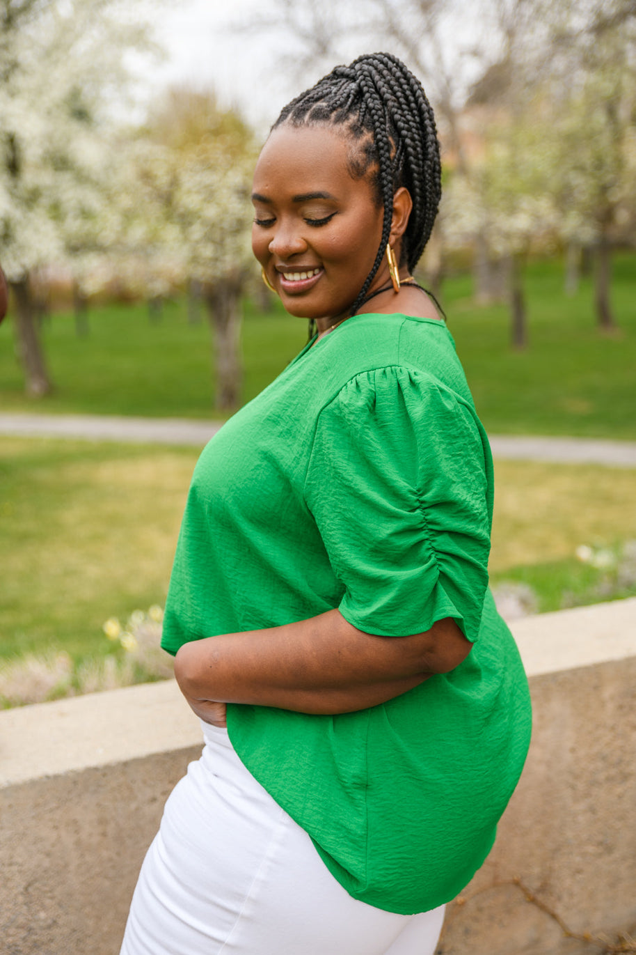Let's Meet Up Green Blouse-Womens-Ave Shops-[option4]-[option5]-[option6]-[option7]-[option8]-Shop-Boutique-Clothing-for-Women-Online
