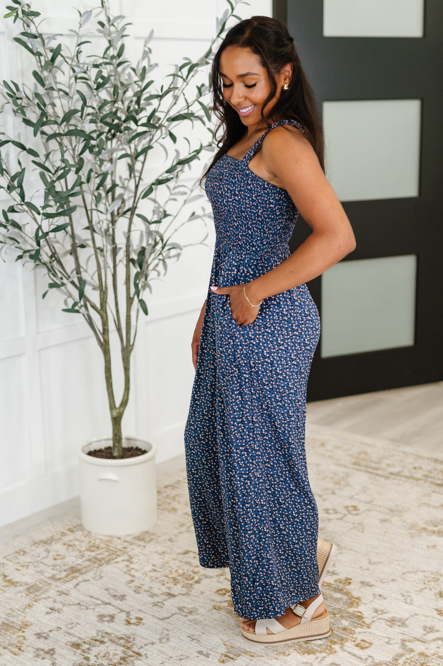 Live Your Best Life Floral Jumpsuit in Blue Floral-Womens-Ave Shops-[option4]-[option5]-[option6]-[option7]-[option8]-Shop-Boutique-Clothing-for-Women-Online