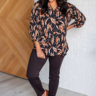 Lizzy Top in Rust and Taupe Abstract-Tops-Ave Shops-[option4]-[option5]-[option6]-[option7]-[option8]-Shop-Boutique-Clothing-for-Women-Online