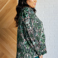 Looking Out Damask Print Blouse-Blouses-Ave Shops-[option4]-[option5]-[option6]-[option7]-[option8]-Shop-Boutique-Clothing-for-Women-Online