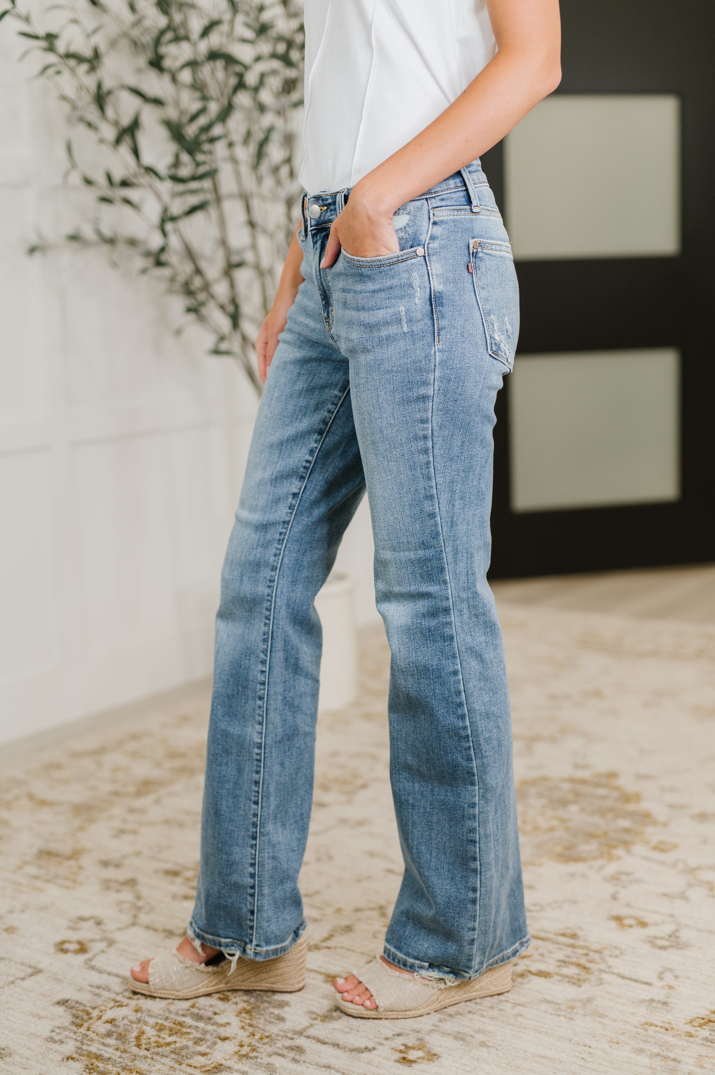 Judy Blue Lorena Mid Rise Vintage Wash Bootcut Jeans-Womens-Ave Shops-[option4]-[option5]-[option6]-[option7]-[option8]-Shop-Boutique-Clothing-for-Women-Online