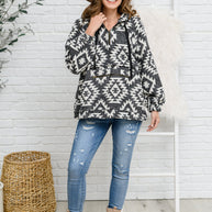 Lounge Day Hoodie in Black & White-Womens-Ave Shops-[option4]-[option5]-[option6]-[option7]-[option8]-Shop-Boutique-Clothing-for-Women-Online