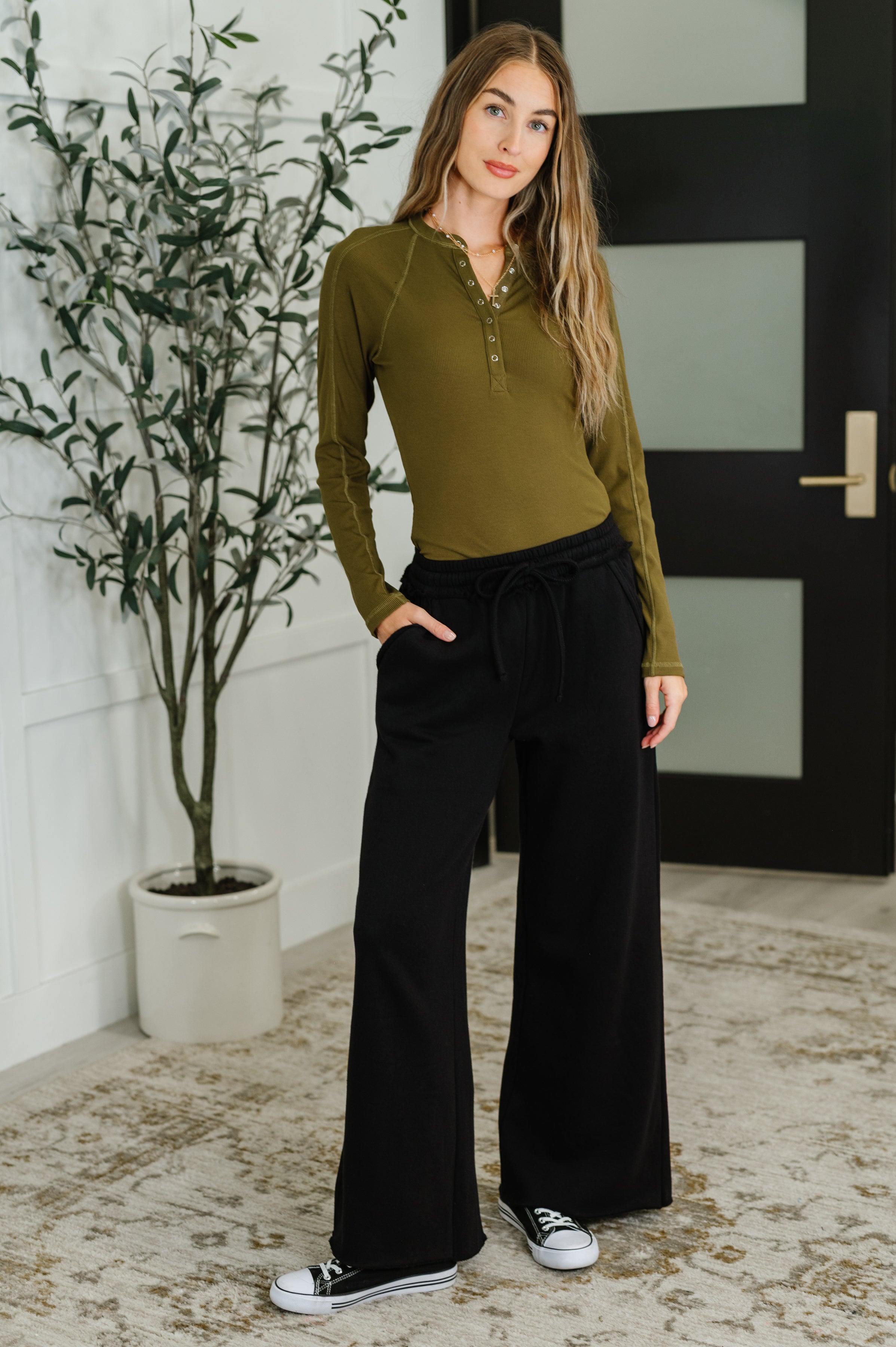 Lounge Line Wide Leg Sweats in Black-Womens-Ave Shops-[option4]-[option5]-[option6]-[option7]-[option8]-Shop-Boutique-Clothing-for-Women-Online