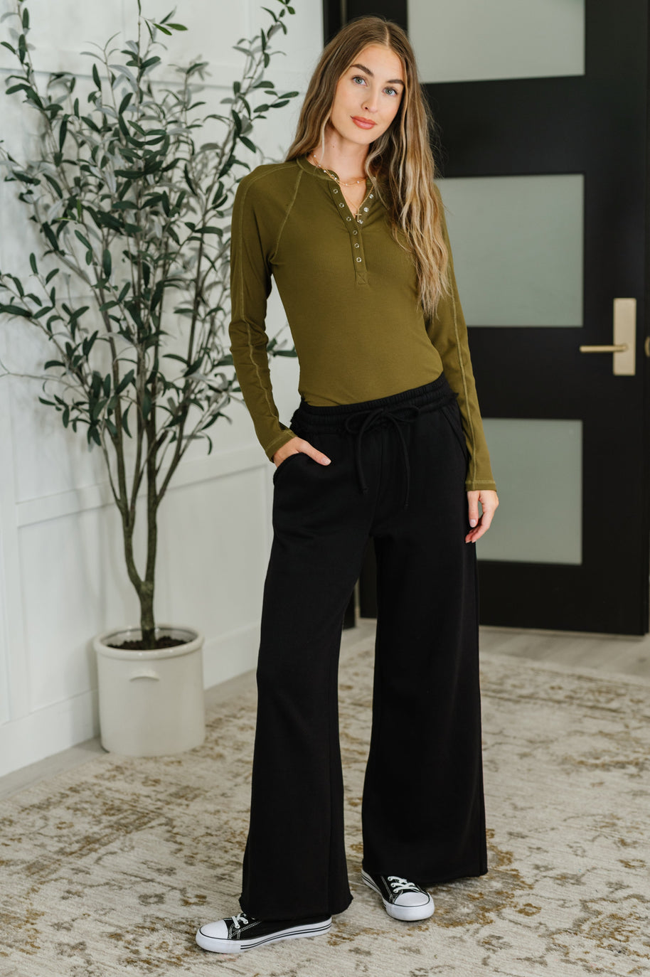 Lounge Line Wide Leg Sweats in Black-Womens-Ave Shops-[option4]-[option5]-[option6]-[option7]-[option8]-Shop-Boutique-Clothing-for-Women-Online