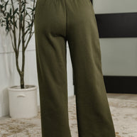 Lounge Line Wide Leg Sweats in Dark Olive-Womens-Ave Shops-[option4]-[option5]-[option6]-[option7]-[option8]-Shop-Boutique-Clothing-for-Women-Online