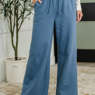 Lounge Line Wide Leg Sweats in Dusty Blue-Womens-Ave Shops-[option4]-[option5]-[option6]-[option7]-[option8]-Shop-Boutique-Clothing-for-Women-Online