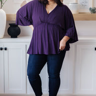 Love On The Line V-Neck Peplum Blouse-Tops-Ave Shops-[option4]-[option5]-[option6]-[option7]-[option8]-Shop-Boutique-Clothing-for-Women-Online