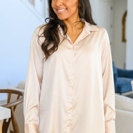 Loved For Years Satin Button Up In Beige-Womens-Ave Shops-[option4]-[option5]-[option6]-[option7]-[option8]-Shop-Boutique-Clothing-for-Women-Online