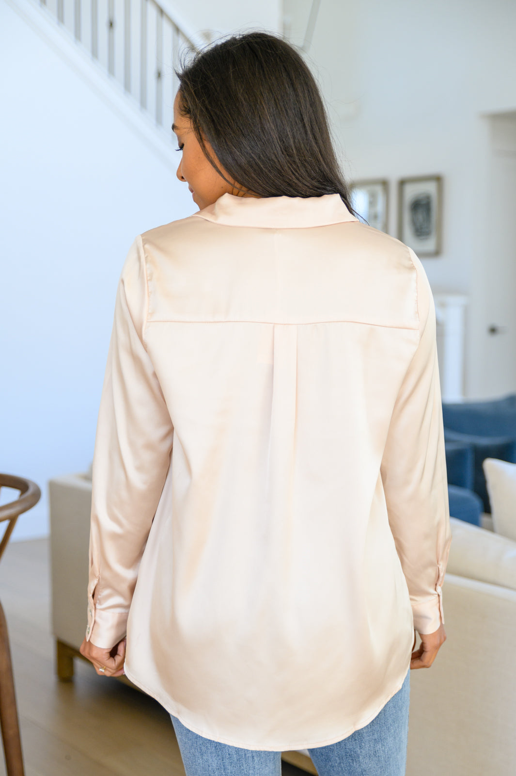 Loved For Years Satin Button Up In Beige-Womens-Ave Shops-[option4]-[option5]-[option6]-[option7]-[option8]-Shop-Boutique-Clothing-for-Women-Online
