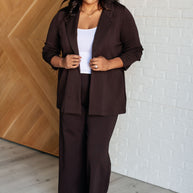 Magic 3/4 Blazer in Chocolate-Layers-Ave Shops-[option4]-[option5]-[option6]-[option7]-[option8]-Shop-Boutique-Clothing-for-Women-Online