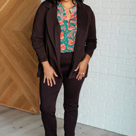 Magic 3/4 Blazer in Chocolate-Layers-Ave Shops-[option4]-[option5]-[option6]-[option7]-[option8]-Shop-Boutique-Clothing-for-Women-Online