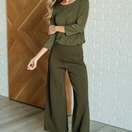 Magic Wide Leg Crop Pants in Olive-Bottoms-Ave Shops-[option4]-[option5]-[option6]-[option7]-[option8]-Shop-Boutique-Clothing-for-Women-Online