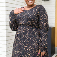 Make Your Happiness Long Sleeve Dress in Black-Womens-Ave Shops-[option4]-[option5]-[option6]-[option7]-[option8]-Shop-Boutique-Clothing-for-Women-Online
