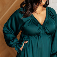 Makes Me Want to Skip Tiered Dress in Hunter Green-Dresses-Ave Shops-[option4]-[option5]-[option6]-[option7]-[option8]-Shop-Boutique-Clothing-for-Women-Online