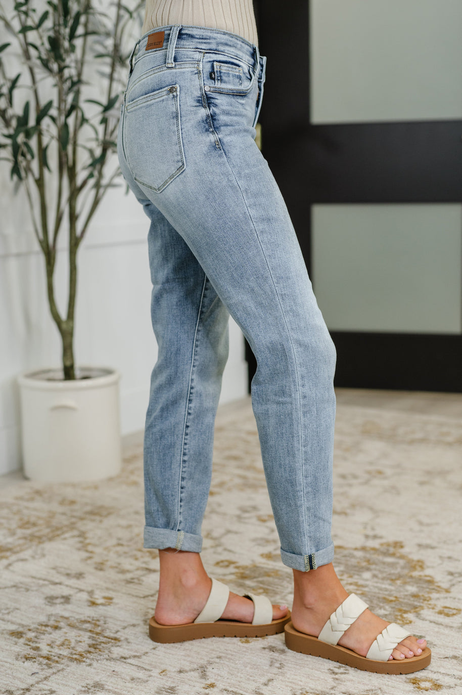 Mallory Mid Rise Bleach Wash Boyfriend Jeans-Womens-Ave Shops-[option4]-[option5]-[option6]-[option7]-[option8]-Shop-Boutique-Clothing-for-Women-Online