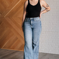 Judy Blue Melia High Rise Side Seam Detail Wide Leg Jeans-Womens-Ave Shops-[option4]-[option5]-[option6]-[option7]-[option8]-Shop-Boutique-Clothing-for-Women-Online