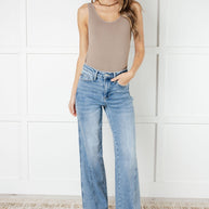 Judy Blue Melia High Rise Side Seam Detail Wide Leg Jeans-Womens-Ave Shops-[option4]-[option5]-[option6]-[option7]-[option8]-Shop-Boutique-Clothing-for-Women-Online