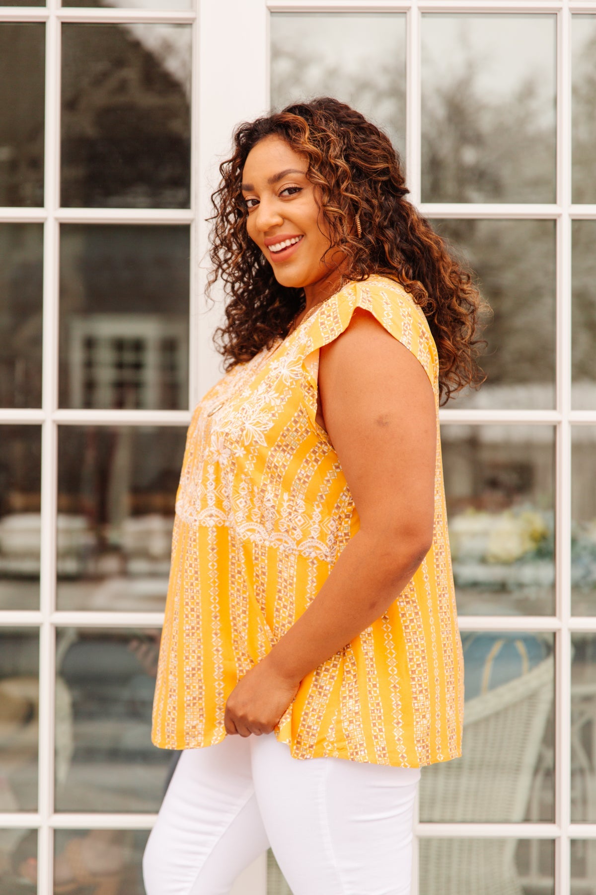 Mellow Yellow Blouse-Womens-Ave Shops-[option4]-[option5]-[option6]-[option7]-[option8]-Shop-Boutique-Clothing-for-Women-Online