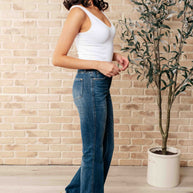 Judy Blue Miley High Waist Control Top Frayed Hem Flare Jeans-Denim-Ave Shops-[option4]-[option5]-[option6]-[option7]-[option8]-Shop-Boutique-Clothing-for-Women-Online