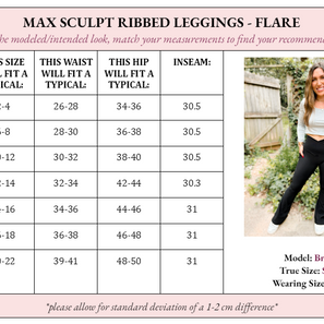 Molly Max Sculpt Ribbed Leggings - Flare-leggings-Girl Code Couture-[option4]-[option5]-[option6]-[option7]-[option8]-Shop-Boutique-Clothing-for-Women-Online