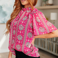 Moments Like This V-Neck Bell Sleeve Blouse-Tops-Ave Shops-[option4]-[option5]-[option6]-[option7]-[option8]-Shop-Boutique-Clothing-for-Women-Online