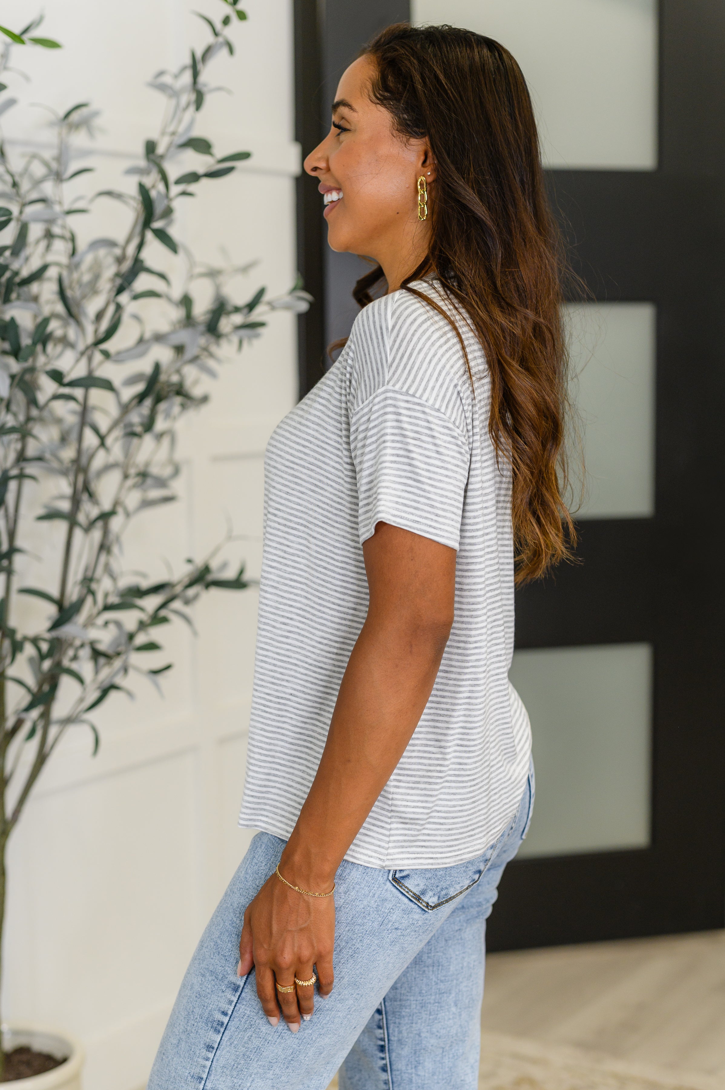 Mood Swingin' Casual Drop Shoulder Tee in Grey-Womens-Ave Shops-[option4]-[option5]-[option6]-[option7]-[option8]-Shop-Boutique-Clothing-for-Women-Online