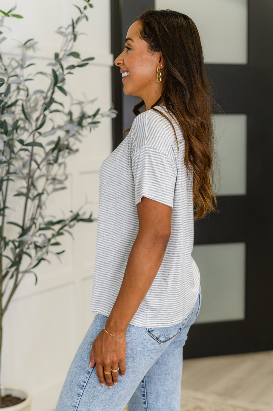 Mood Swingin' Casual Drop Shoulder Tee in Grey-Womens-Ave Shops-[option4]-[option5]-[option6]-[option7]-[option8]-Shop-Boutique-Clothing-for-Women-Online