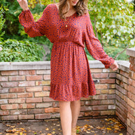 Most Genuine Spotted Dress In Rust-Womens-Ave Shops-[option4]-[option5]-[option6]-[option7]-[option8]-Shop-Boutique-Clothing-for-Women-Online
