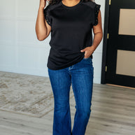 My Domain Studded Cap Sleeve Top-Tops-Ave Shops-[option4]-[option5]-[option6]-[option7]-[option8]-Shop-Boutique-Clothing-for-Women-Online