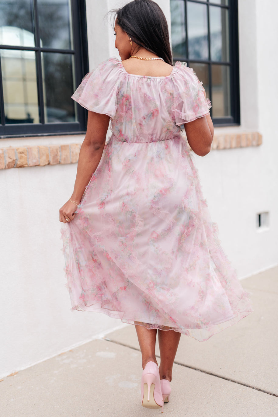 My Little Songbird Fluttersleeve Dress-Dresses-Ave Shops-[option4]-[option5]-[option6]-[option7]-[option8]-Shop-Boutique-Clothing-for-Women-Online