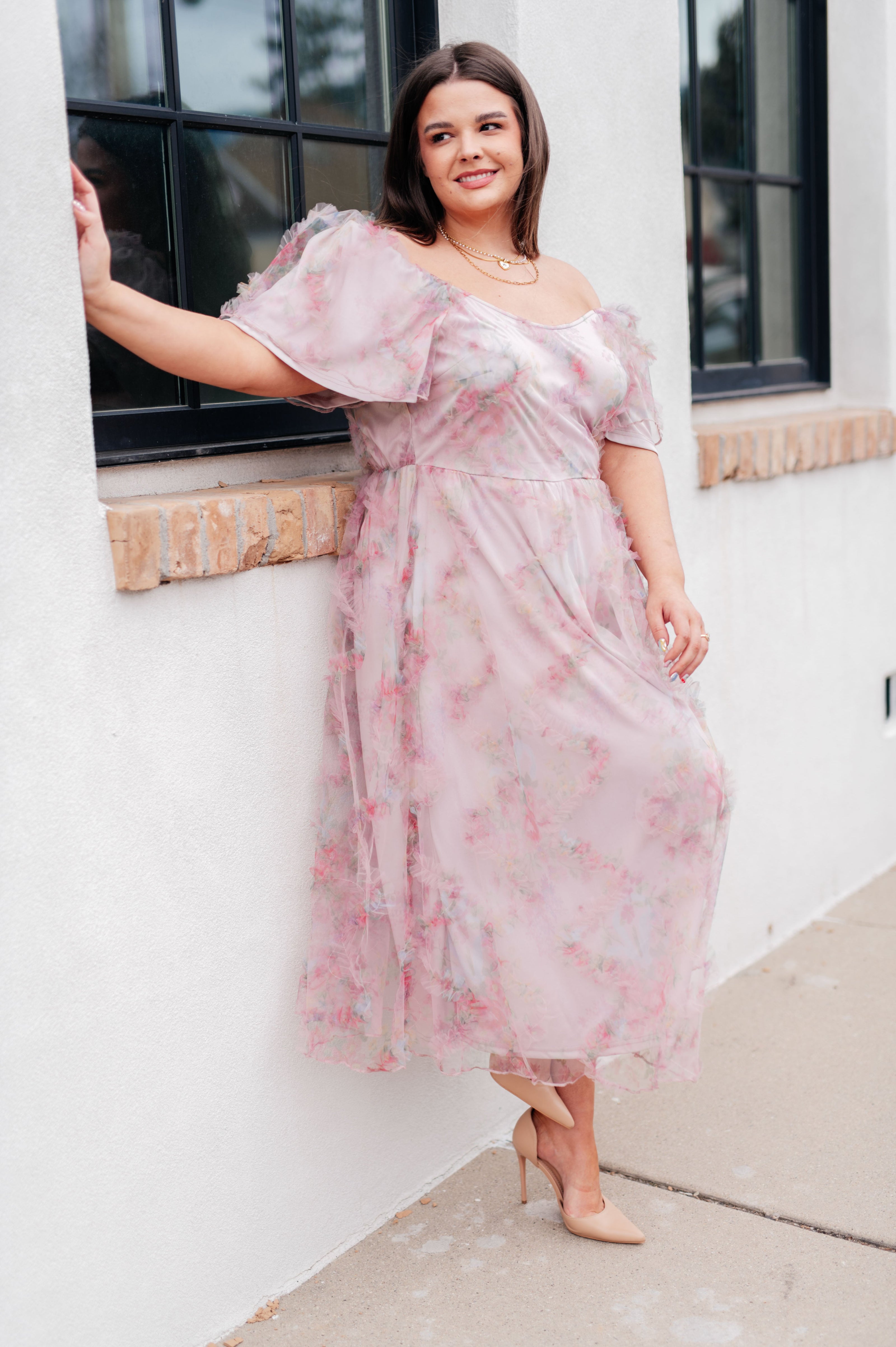 My Little Songbird Fluttersleeve Dress-Dresses-Ave Shops-[option4]-[option5]-[option6]-[option7]-[option8]-Shop-Boutique-Clothing-for-Women-Online