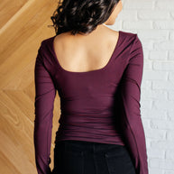 Never Imitated Long Sleeve Top in Cassis-Tops-Ave Shops-[option4]-[option5]-[option6]-[option7]-[option8]-Shop-Boutique-Clothing-for-Women-Online