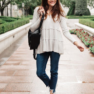 Nicely Done Tiered Top in Gray-Womens-Ave Shops-[option4]-[option5]-[option6]-[option7]-[option8]-Shop-Boutique-Clothing-for-Women-Online