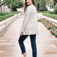 Nicely Done Tiered Top in Gray-Womens-Ave Shops-[option4]-[option5]-[option6]-[option7]-[option8]-Shop-Boutique-Clothing-for-Women-Online