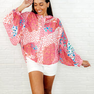 No Hesitation Mixed Print Blouse-Womens-Ave Shops-[option4]-[option5]-[option6]-[option7]-[option8]-Shop-Boutique-Clothing-for-Women-Online