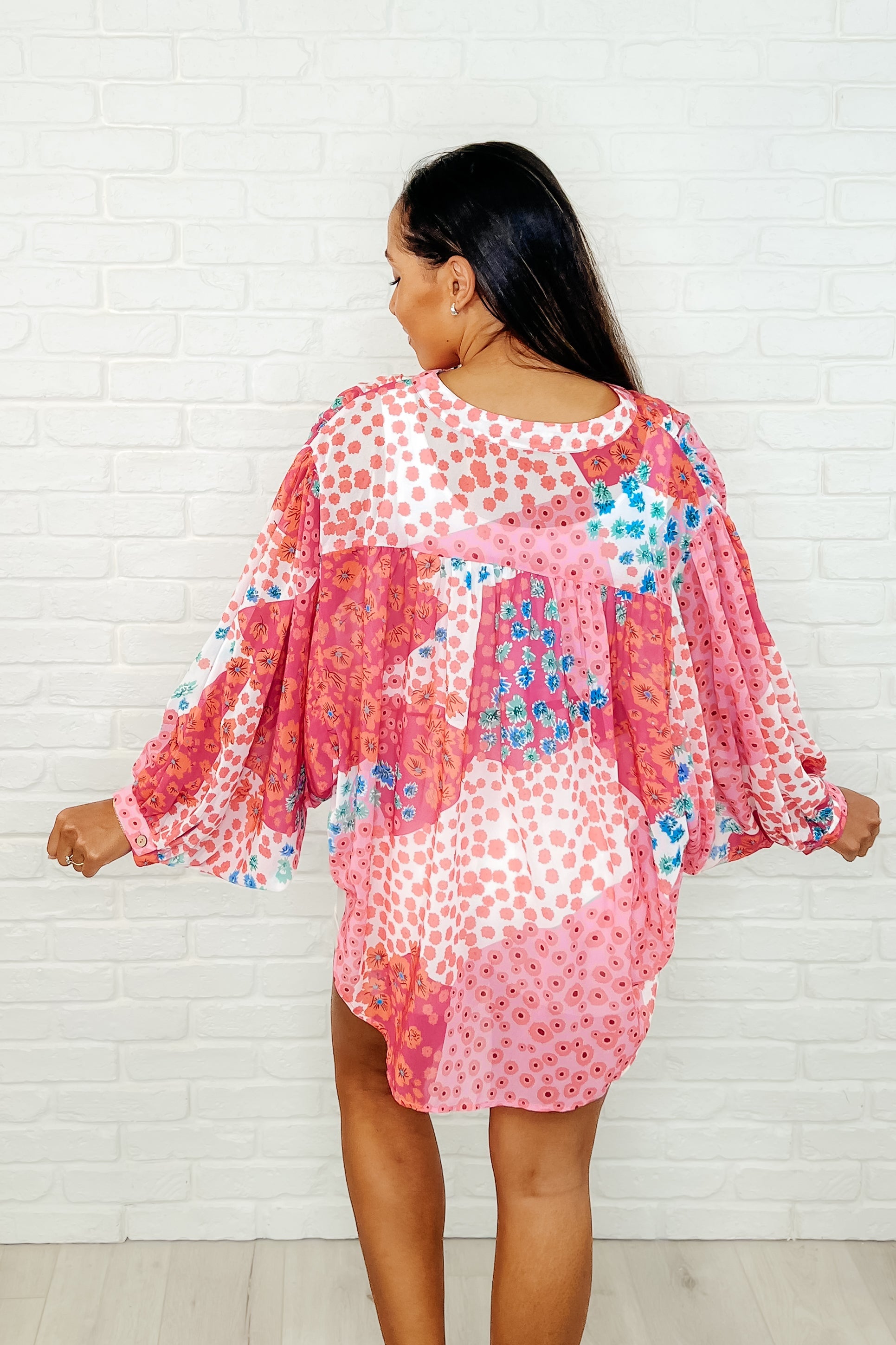 No Hesitation Mixed Print Blouse-Womens-Ave Shops-[option4]-[option5]-[option6]-[option7]-[option8]-Shop-Boutique-Clothing-for-Women-Online