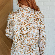 Office Safari Keyhole Tie Detail Blouse-Blouses-Ave Shops-[option4]-[option5]-[option6]-[option7]-[option8]-Shop-Boutique-Clothing-for-Women-Online