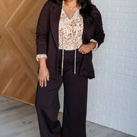 Office Safari Keyhole Tie Detail Blouse-Blouses-Ave Shops-[option4]-[option5]-[option6]-[option7]-[option8]-Shop-Boutique-Clothing-for-Women-Online