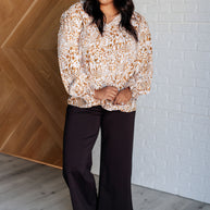 Office Safari Keyhole Tie Detail Blouse-Blouses-Ave Shops-[option4]-[option5]-[option6]-[option7]-[option8]-Shop-Boutique-Clothing-for-Women-Online