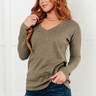 On a Roll Ribbed Knit V Neck Long Sleeve Top-Tops-Ave Shops-[option4]-[option5]-[option6]-[option7]-[option8]-Shop-Boutique-Clothing-for-Women-Online