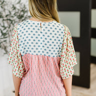 Outside Advantage Mixed Print Boho Blouse-Womens-Ave Shops-[option4]-[option5]-[option6]-[option7]-[option8]-Shop-Boutique-Clothing-for-Women-Online